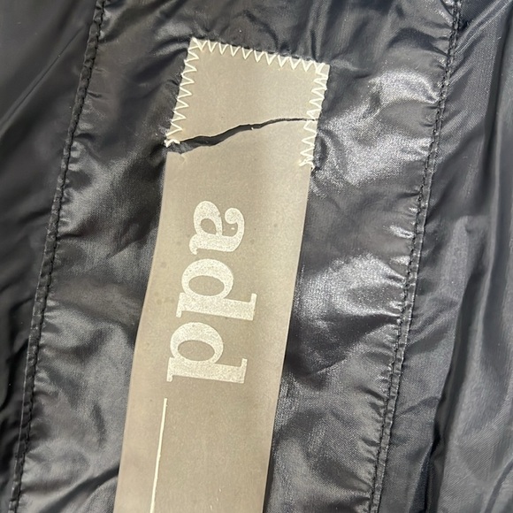 add Down Sz 6 Puffer Zip Belted Black Coat - Picture 12 of 16